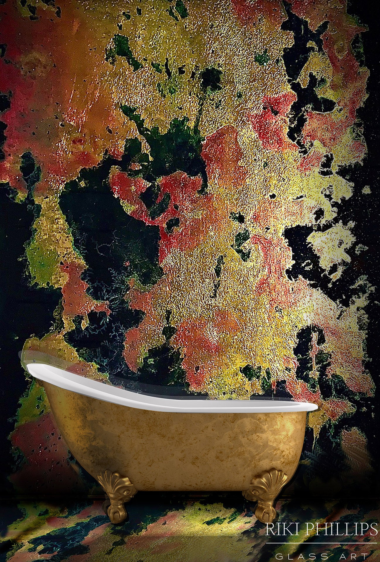 Feature wall, bathroom