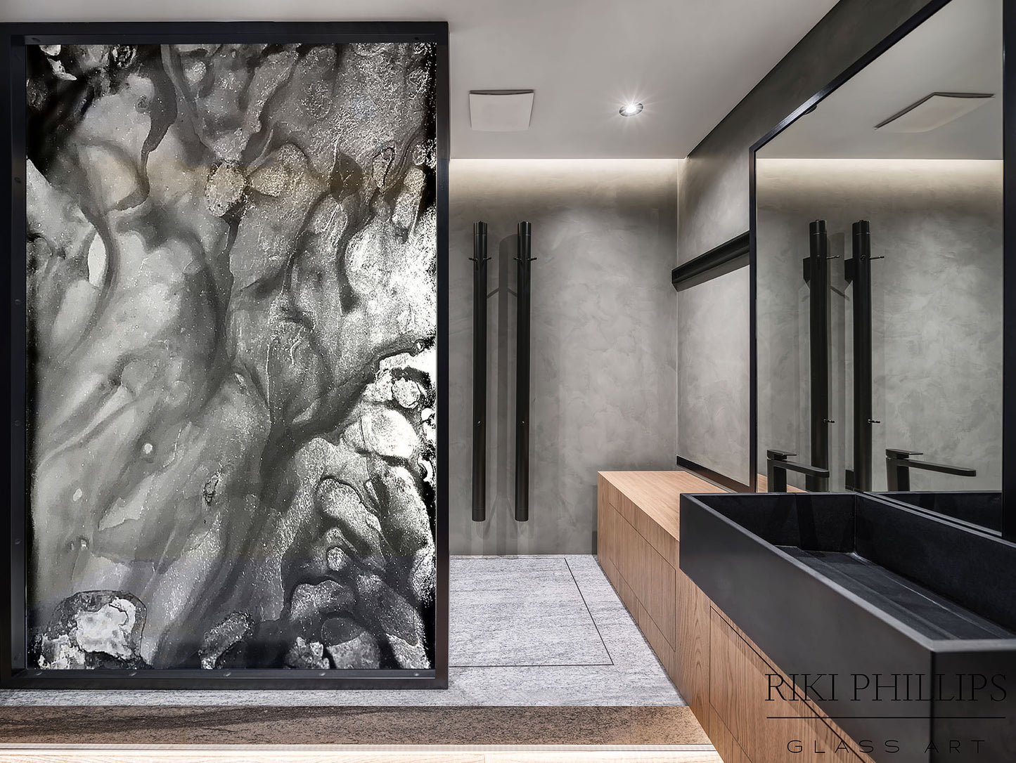 Shower door, bathroom